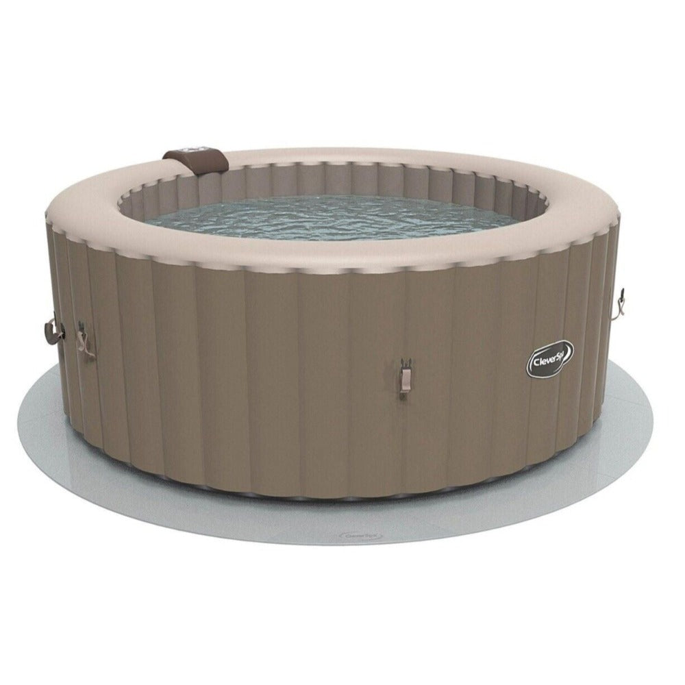 CleverSpa Round Floor Protector - being used with a hot tub.